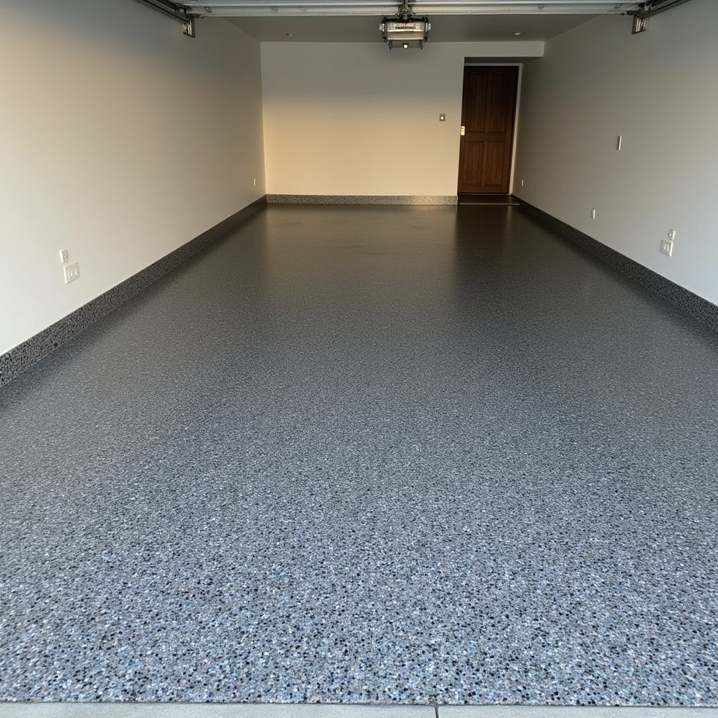 Gray epoxy garage floor coating