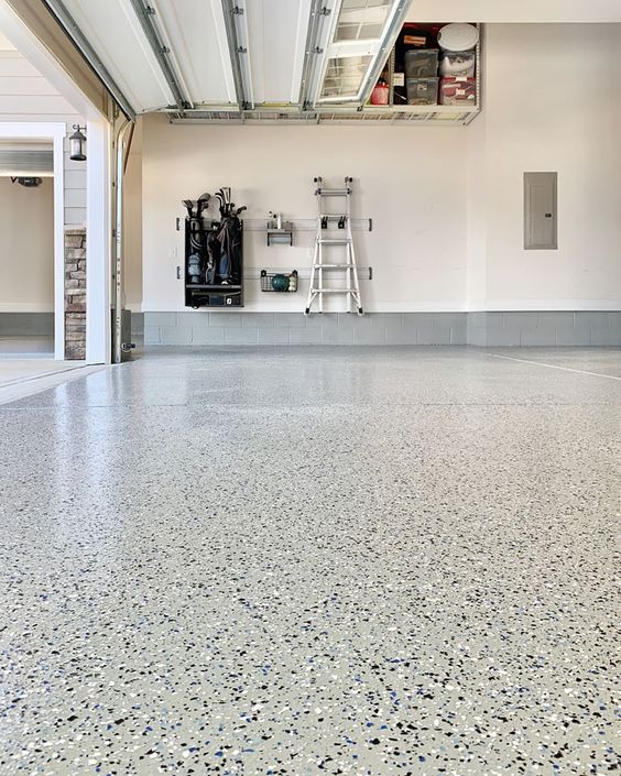 Custom epoxy garage floor